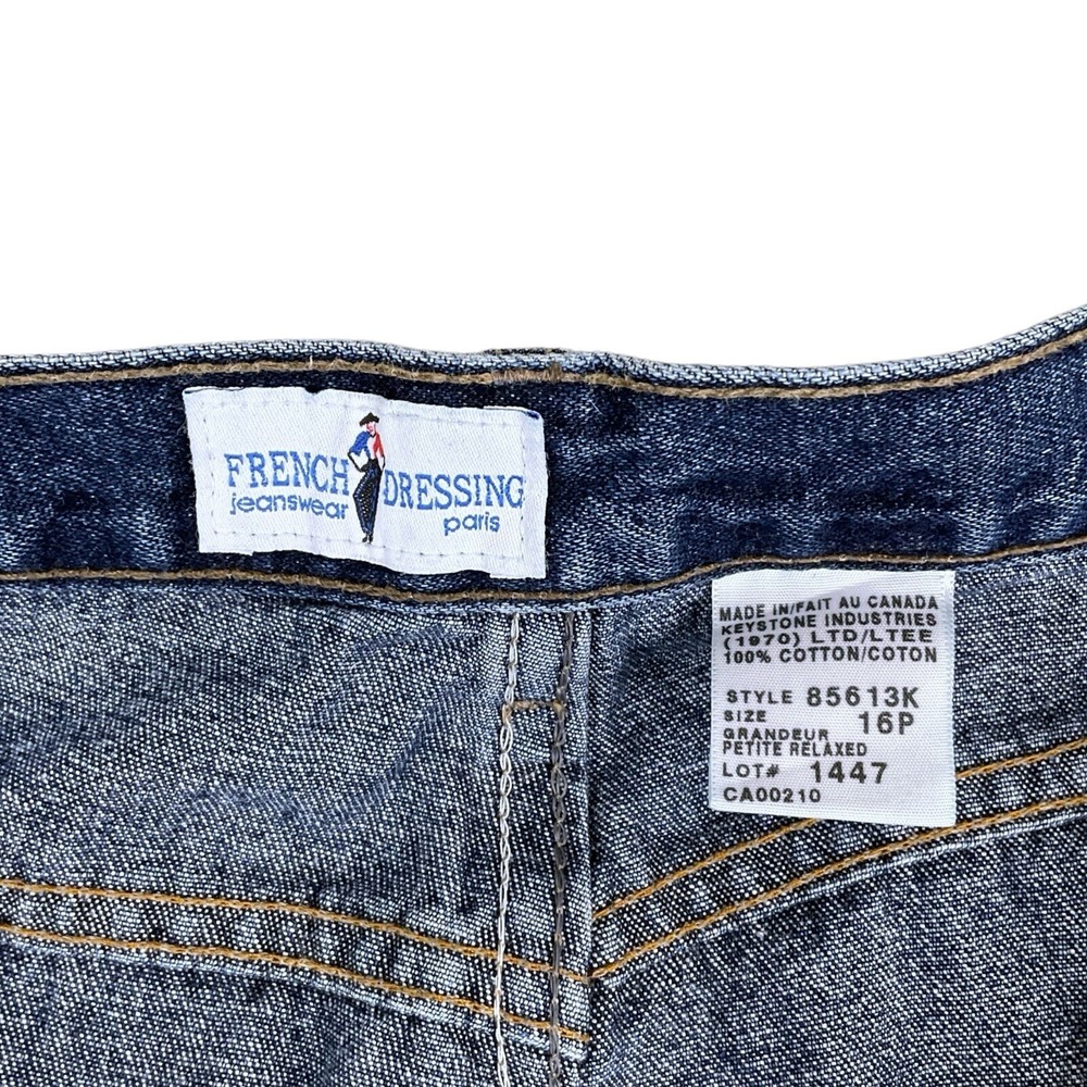 French Dressing Womens 16P 31x29 Blue Vintage High Rise Tapered Jeans Cotton EUC - Picture 9 of 16